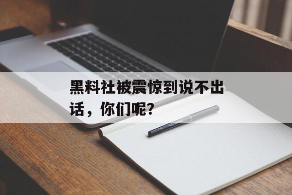 黑料社被震惊到说不出话，你们呢？