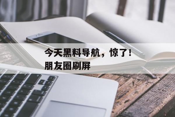 今天黑料导航，惊了！朋友圈刷屏